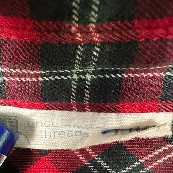 J. Jill Uncommon Threads Womens Flannel Plaid Button Down Shirt Blouse XS Petite - Picture 3 of 7